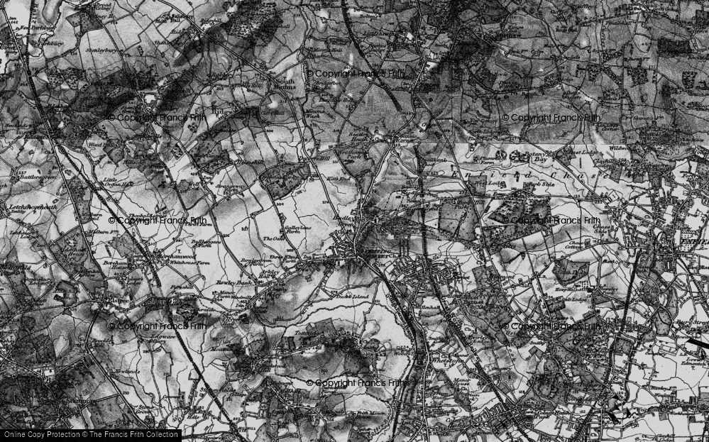 Old Map of Monken Hadley, 1896 in 1896