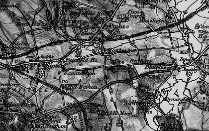 Old map of Monkerton in 1898