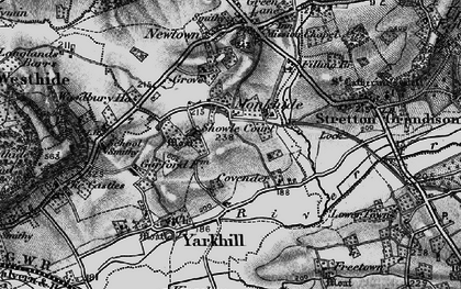 Old map of Monkhide in 1898