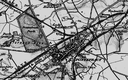 Old map of Monkhill in 1896