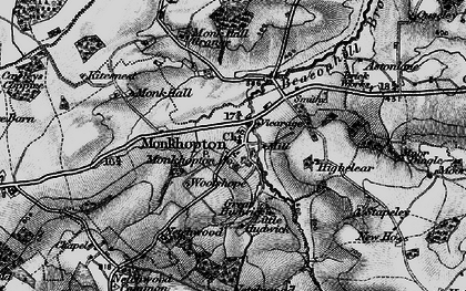 Old map of Monkhopton in 1899