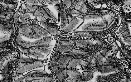 Old map of Monkleigh in 1895