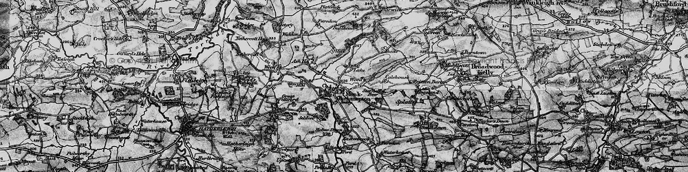 Old map of Monkokehampton in 1898