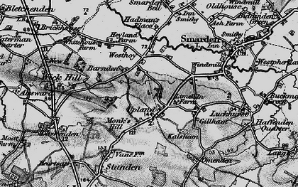 Old map of Monks Hill in 1895