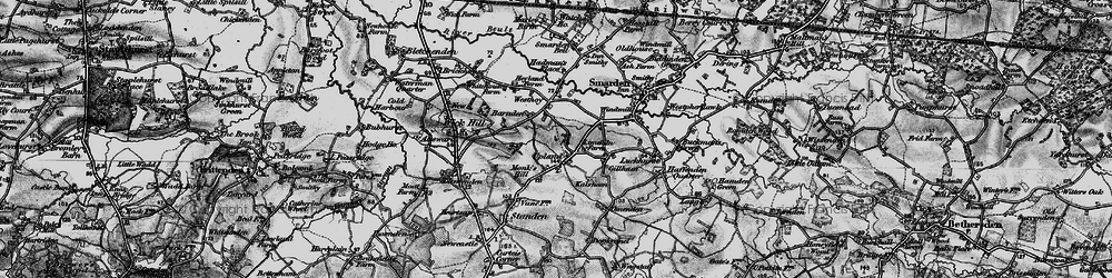 Old map of Monks Hill in 1895