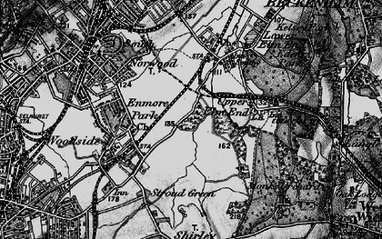 Old map of Monks Orchard in 1895