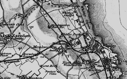 Old map of Monkseaton in 1897