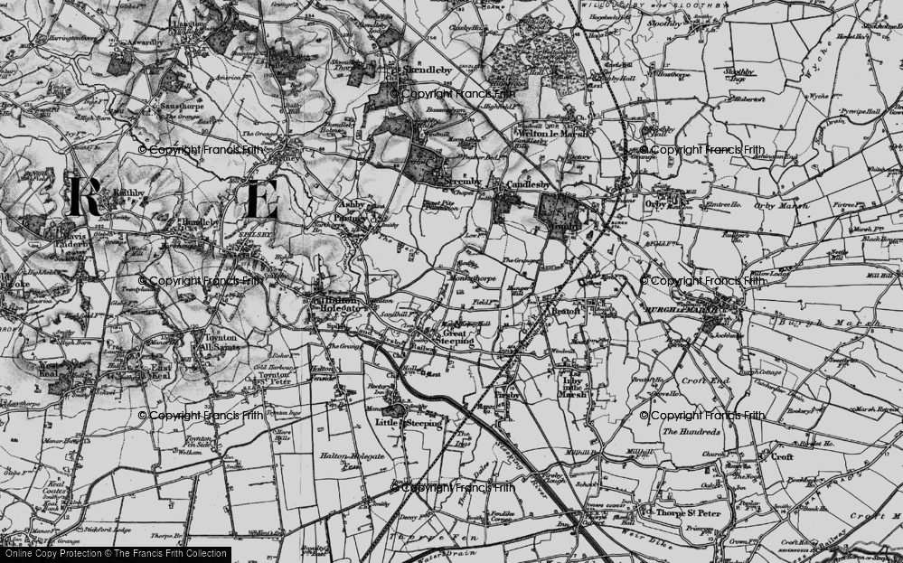 Old Map of Monksthorpe, 1899 in 1899
