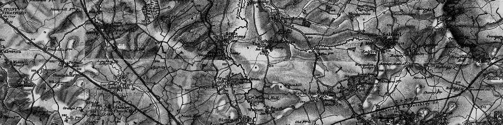 Old map of Monkston Park in 1896