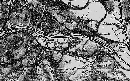 Old map of Berthin Brook in 1897
