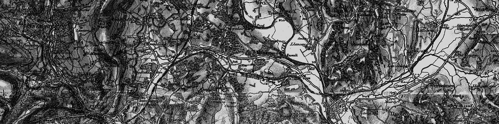 Old map of Berthin Brook in 1897