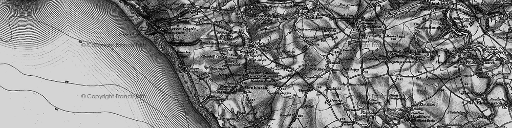 Old map of Monkton in 1897