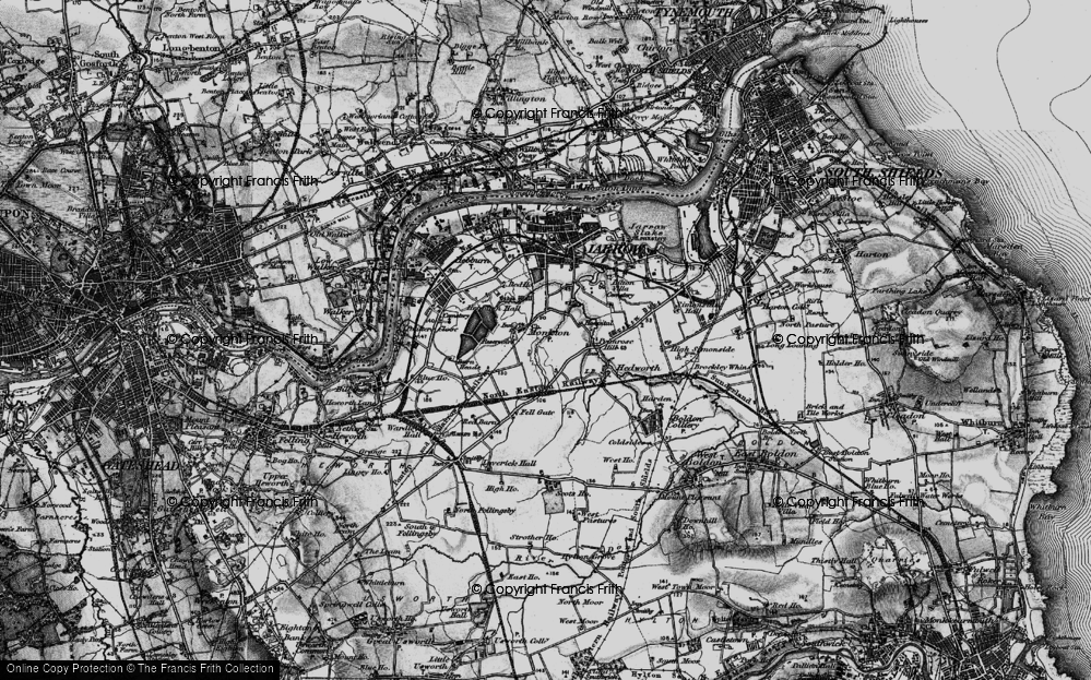 Old Map of Monkton, 1898 in 1898