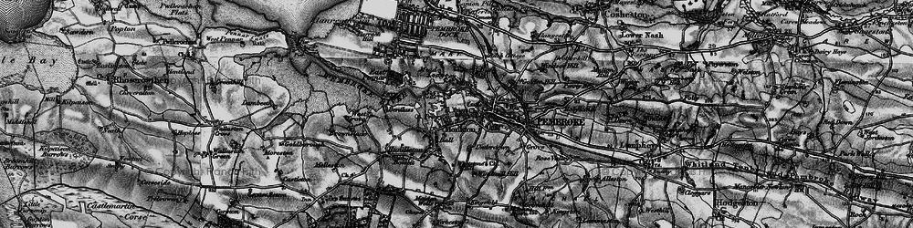 Old map of Monkton in 1898