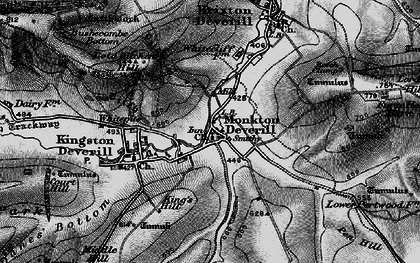 Old map of Monkton Deverill in 1898