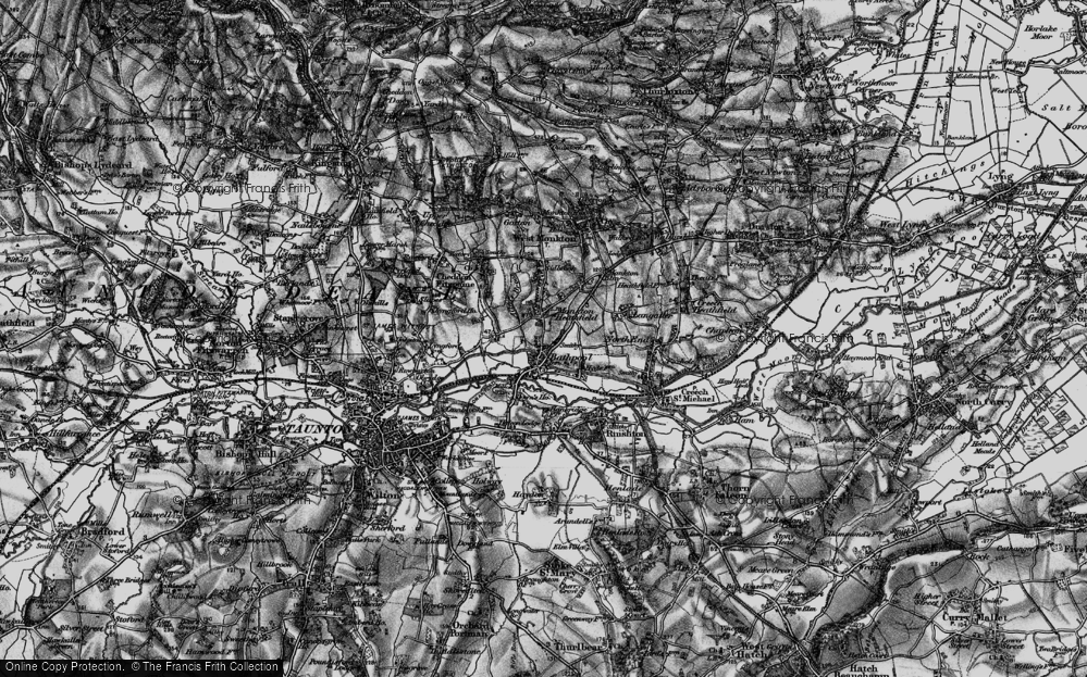 Old Map of Monkton Heathfield, 1898 in 1898