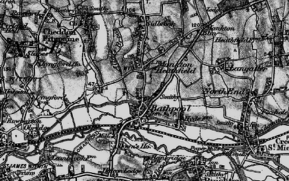 Old map of Monkton Heathfield in 1898