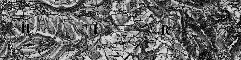 Old map of Monkwood in 1895