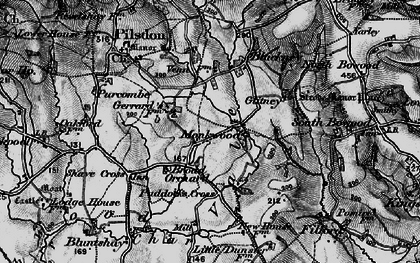 Old map of Monkwood in 1898