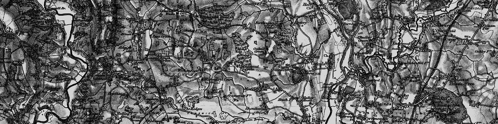 Old map of Monkwood Green in 1898