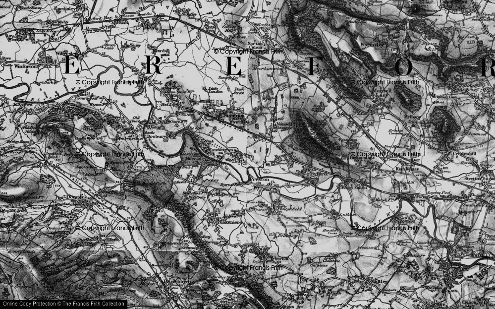 Old Map of Monnington on Wye, 1898 in 1898