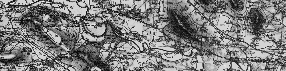 Old map of Monnington on Wye in 1898