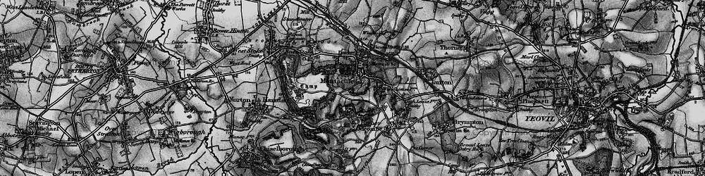 Old map of Montacute in 1898