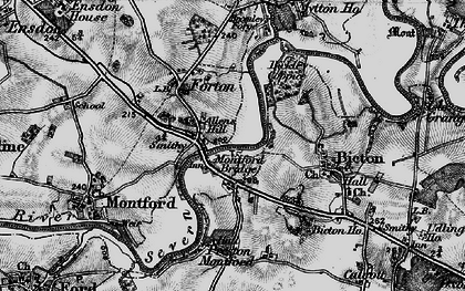 Old map of Montford Bridge in 1899