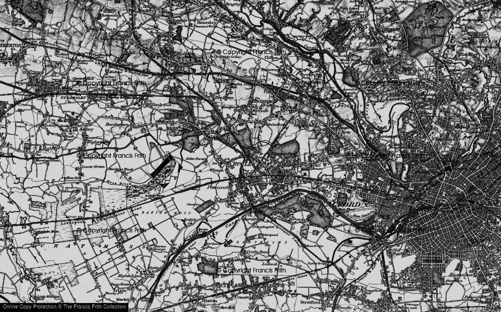 Old Map of Monton, 1896 in 1896