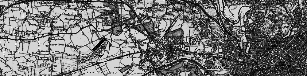 Old map of Monton in 1896