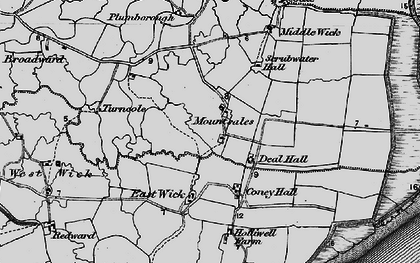 Old map of Montsale in 1895