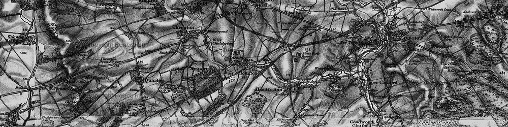 Old map of Monxton in 1895