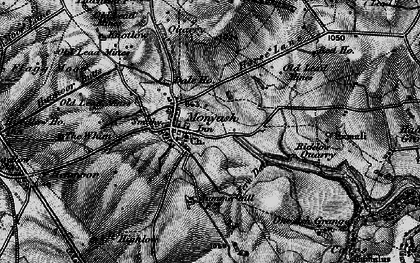 Old map of Monyash in 1896