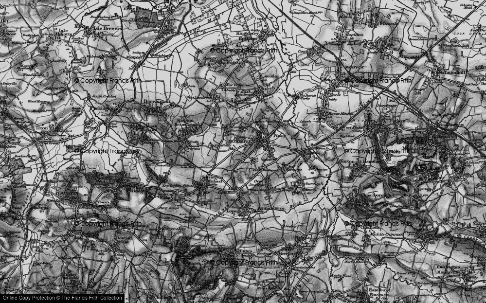 Old Map of Moor, 1898 in 1898