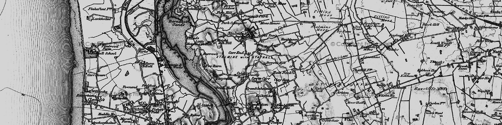 Old map of Moor End in 1896