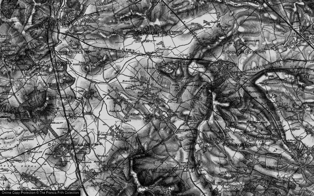 Old Map of Moor End, 1896 in 1896