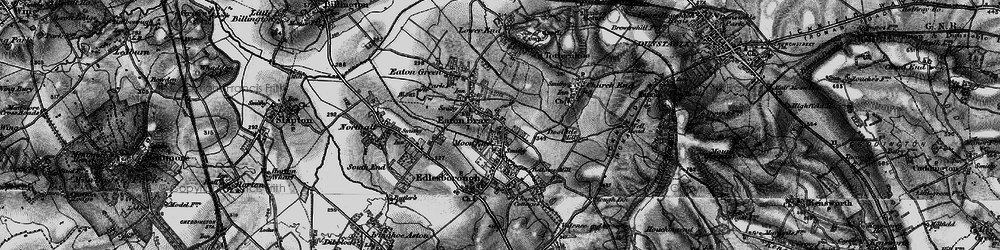 Old map of Moor End in 1896