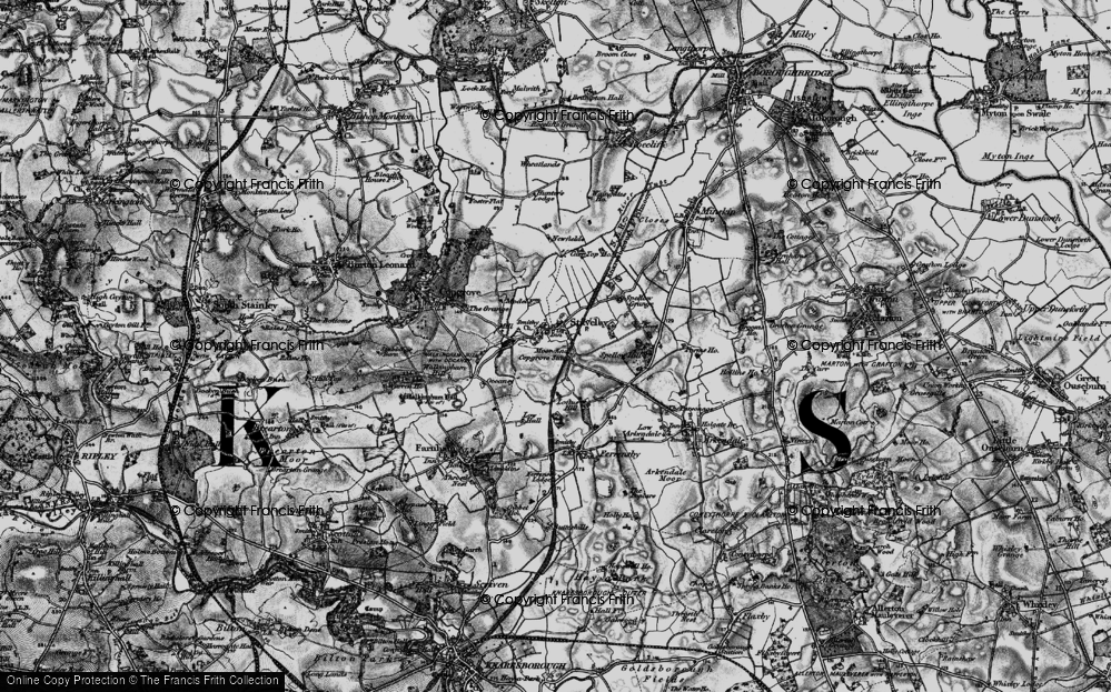 Old Map of Historic Map covering Occaney in 1898