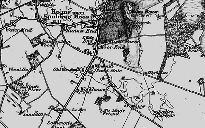 Old map of Moor End in 1898