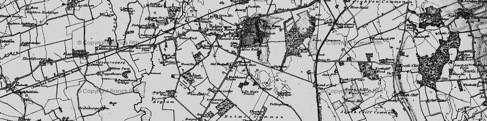 Old map of Moor End in 1898