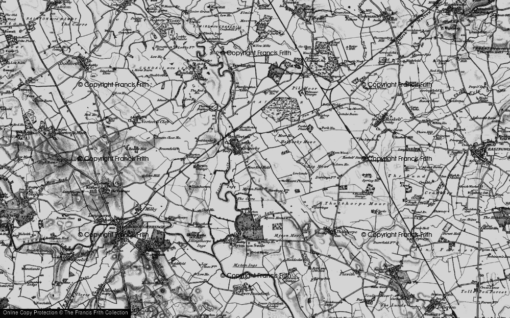 Old Map of Moor End Field, 1898 in 1898