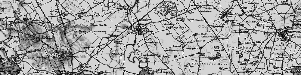 Old map of Brafferton Spring Wood in 1898