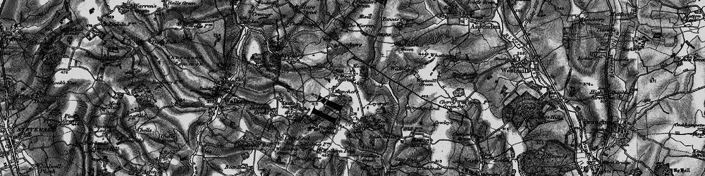 Old map of Moor Green in 1896