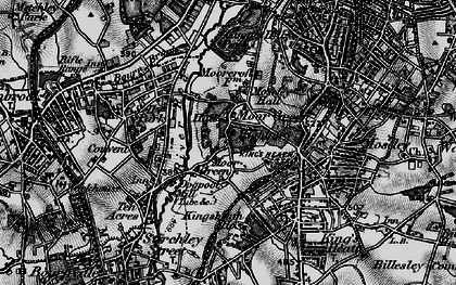 Old map of Moor Green in 1899