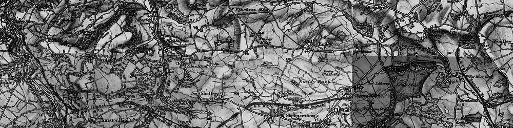 Old map of Emley Moor in 1896