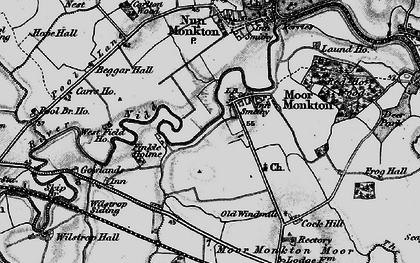 Old map of Moor Monkton in 1898