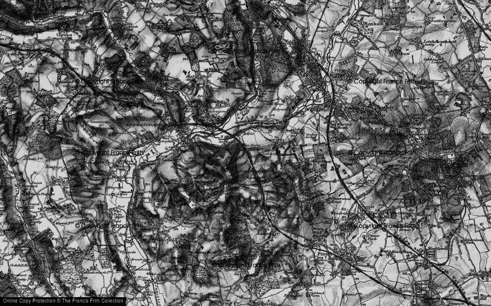 Old Map of Historic Map covering Tolpits Ho in 1896