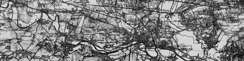 Old map of Moor Park in 1898