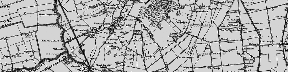 Old map of Black Holt in 1899