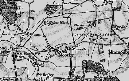 Old map of Claxby Pluckacre in 1899